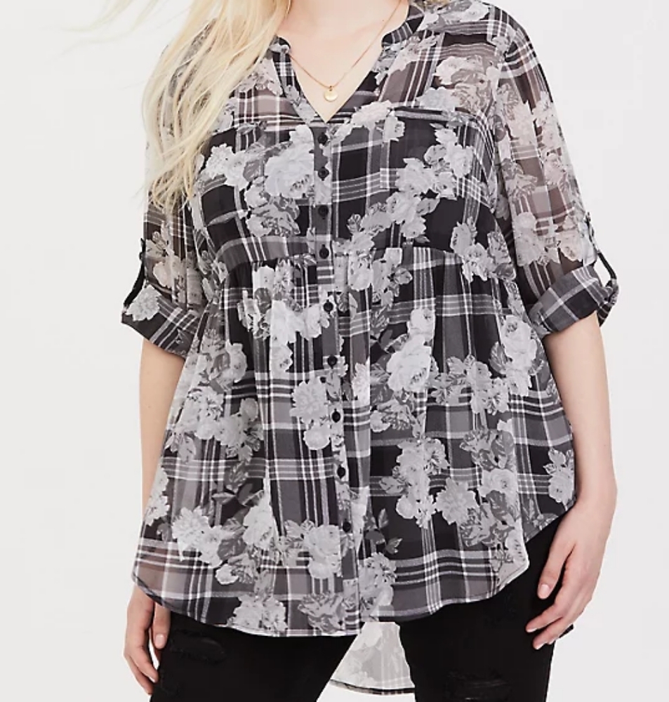 Torrid Emma Babydoll Top Size 2